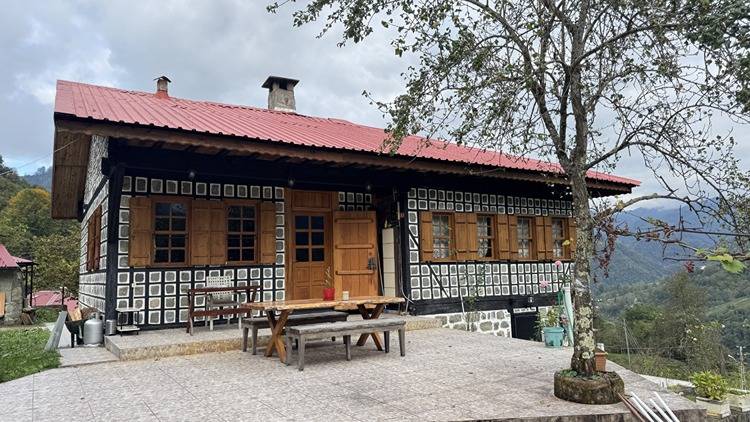 Hepsi kestane ağacından yapılıyor, turistlerin dikkatini çekiyor! Tescilli evler Arılı köyünde ilgi görüyor 1